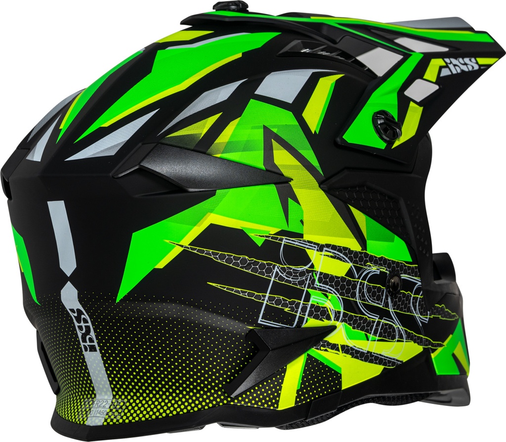 Cross Helmet iXS363 2.0 black matt-yellow fluo-green fluo
