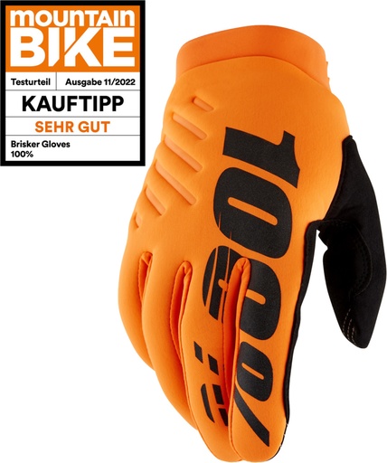 100% Brisker Gloves orange